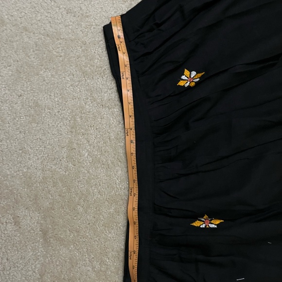 Black and Yellow Embroidered Chaniya Choli with Scarf - Picture 10 of 11